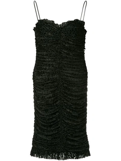 Shop Rebecca Vallance Laurent Ruched Dress - Black