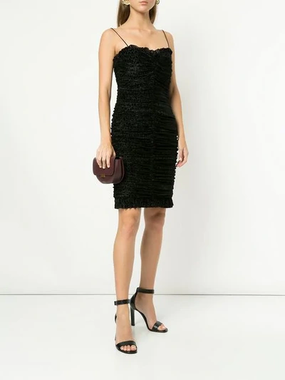 Shop Rebecca Vallance Laurent Ruched Dress - Black