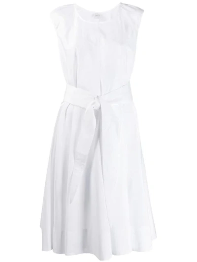 Shop Aspesi Bow Tie Midi Dress In White