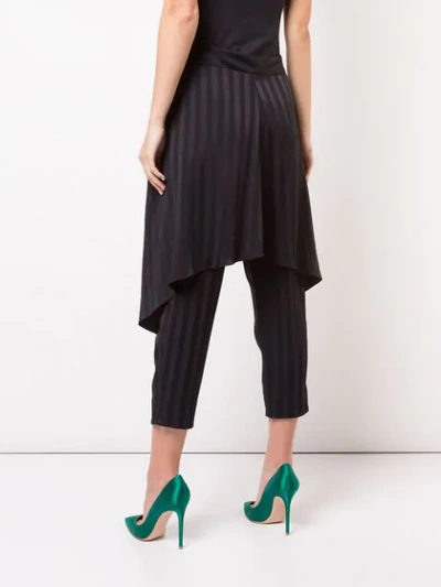 Shop Hellessy Layered Cropped Trousers In Black