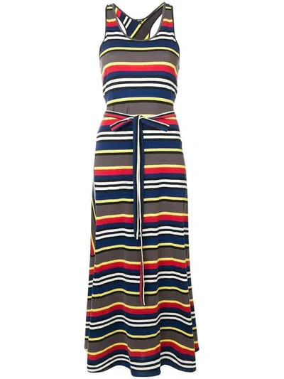 Shop Aspesi Striped Maxi Dress - Blue