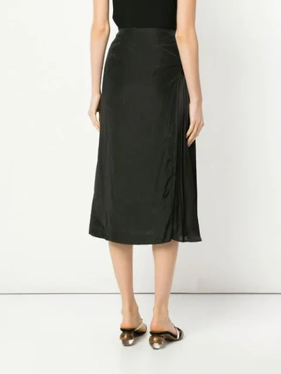 Shop Muller Of Yoshiokubo Side Pleats Skirt In Black