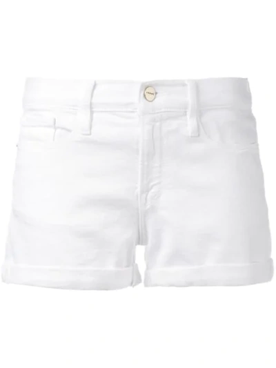 Shop Frame Cutoff Shorts In White