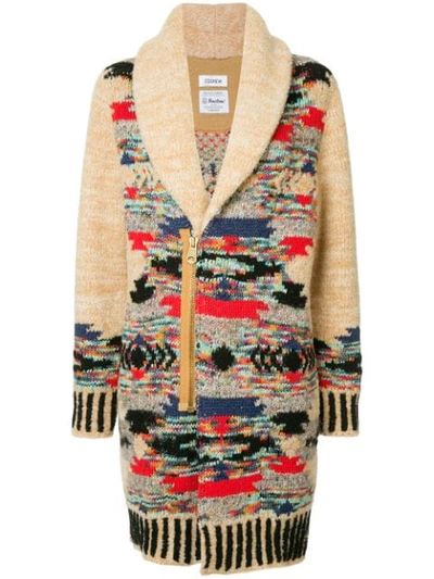 Shop Coohem Native Knitted Coat - Brown