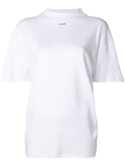 Shop Styland High Neck T In White