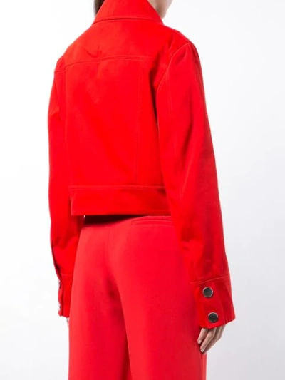 Shop Proenza Schouler Twill Jacket In Cherry