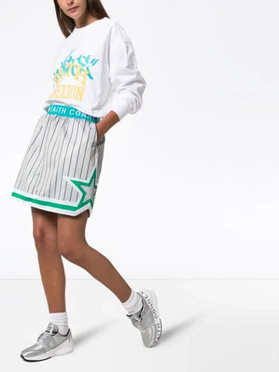 Shop Converse X Faith Connexion Reversible Basketball Skirt - Grey