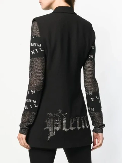 Shop Philipp Plein Double Breasted Waistcoat In Black