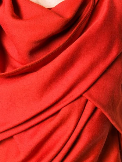 Shop Rick Owens Draped Sleeveless Blouse In Red