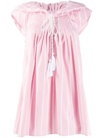 Shop Thierry Colson Striped Day Dress In Pink