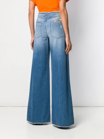 LOVE MOSCHINO WIDE-LEG JEANS - 蓝色