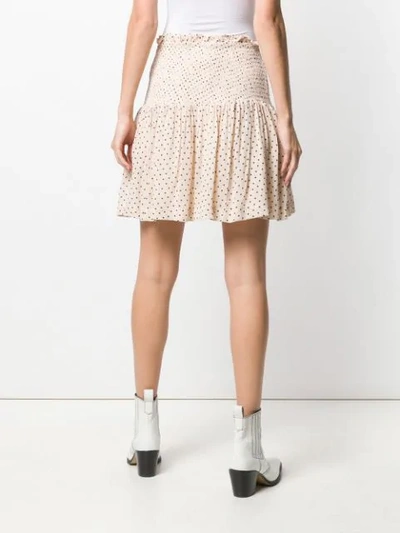 Shop Ganni Elasticated Waist Skirt - Neutrals