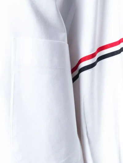 Shop Thom Browne 200% Rwb Armband Oxford Shirt In White