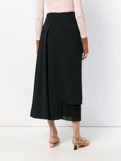 Shop Victoria Beckham Belted Waist Skirt - Black