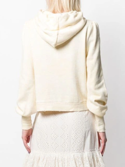 Shop Loveshackfancy Plain Hoodie In Neutrals