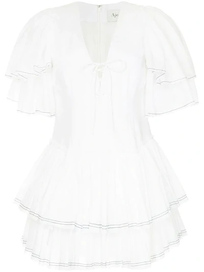 Shop Aje Bennett Mini Dress In White