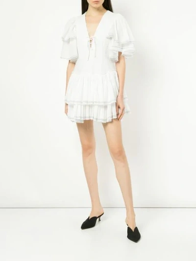 Shop Aje Bennett Mini Dress In White