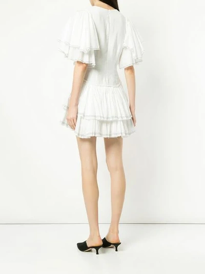 Shop Aje Bennett Mini Dress In White