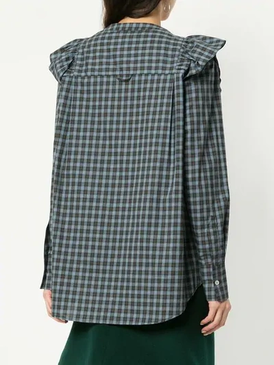 Shop Macgraw Signal Checked Shirt In Blue