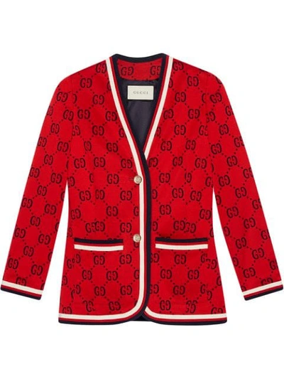 Shop Gucci Gg Jacke Mit Web In Red