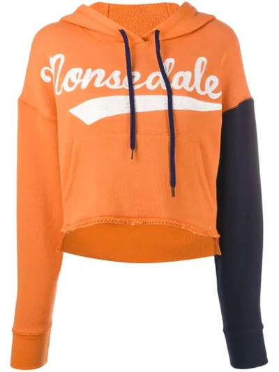 Shop Monse Dale Ripped Hoodie In Orange