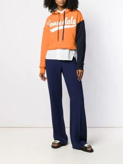 Shop Monse Dale Ripped Hoodie In Orange