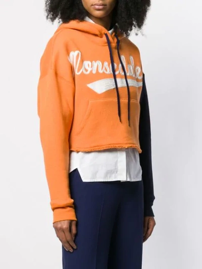 MONSE 'MONSEDALE' CROPPED HOODIE - 橘色