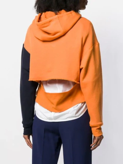 Shop Monse Dale Ripped Hoodie In Orange