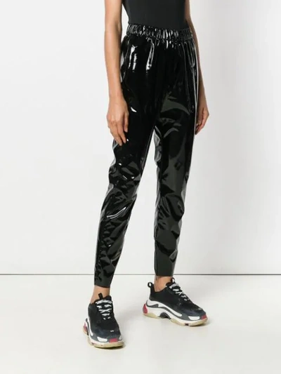 Msgm Pvc Track Pants In Black