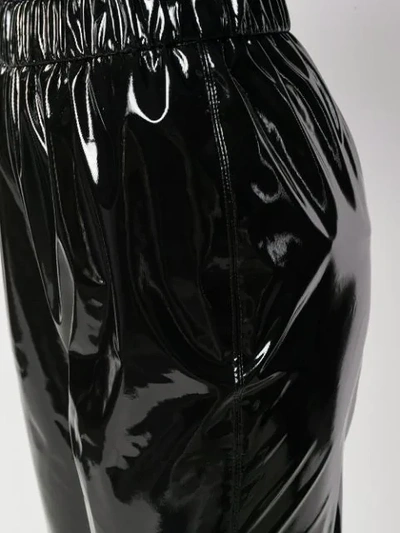 Msgm Pvc Track Pants In Black