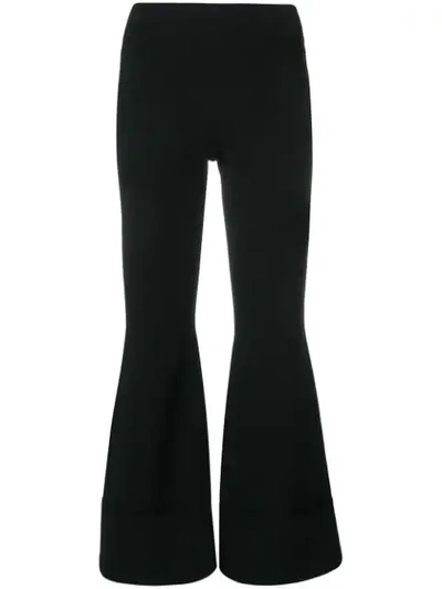 Shop Stella Mccartney Kick Flare Trousers In Black