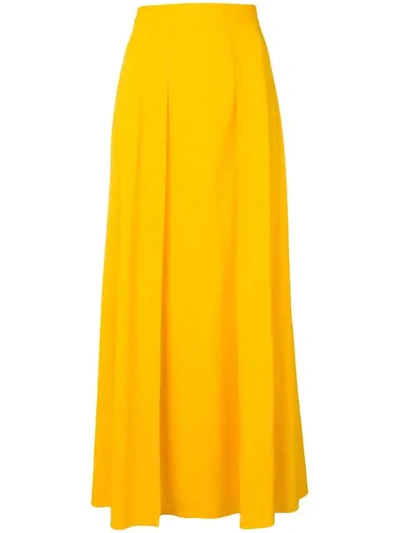 Shop Maison Rabih Kayrouz Flared Maxi Skirt In Yellow