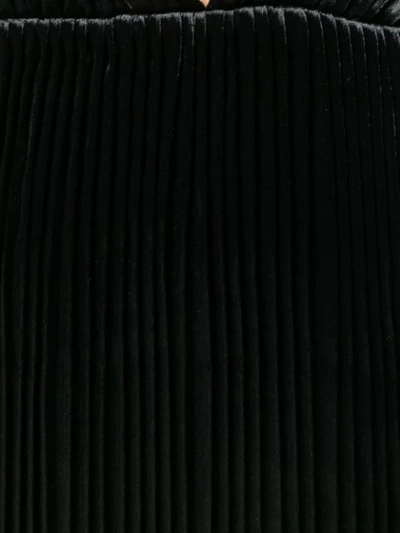Shop Saint Laurent Micro Pleated Dress In Black
