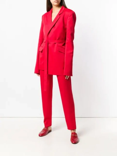 Shop House Of Holland Tailored Blazer In Red