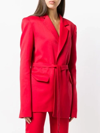 Shop House Of Holland Tailored Blazer In Red