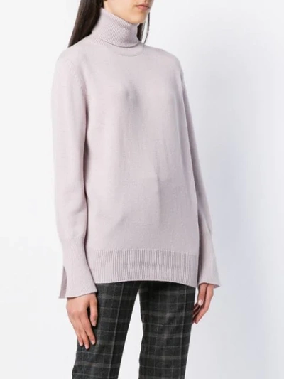 Shop Agnona Cashmere Turtleneck Sweater - Pink