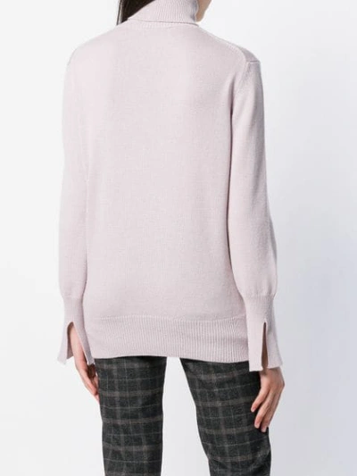 Shop Agnona Cashmere Turtleneck Sweater - Pink