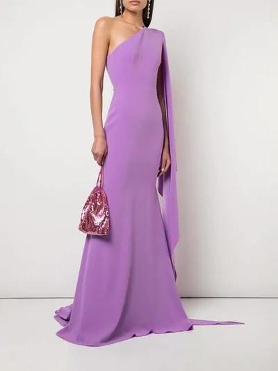 Shop Alex Perry Aurelie Gown - Purple