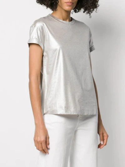 Shop Brunello Cucinelli Metallic T-shirt