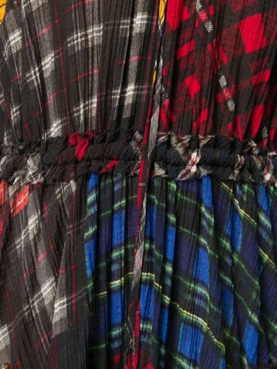 Dsquared2 Multi-check Pattern Dress In Red