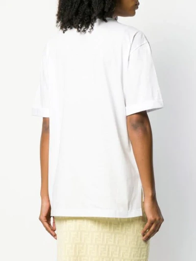Shop Fendi Gate Logo T-shirt In White