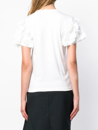 Shop Comme Des Garçons Comme Des Garçons Ruffle Appliqué T-shirt In White