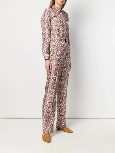 Shop Alberto Biani Printed Jumpsuit - Neutrals