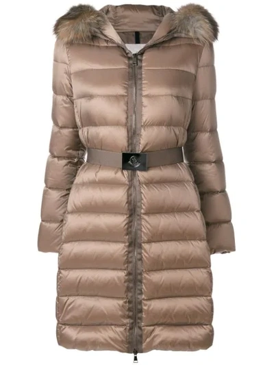 Shop Moncler Tinuviel Coat - Brown