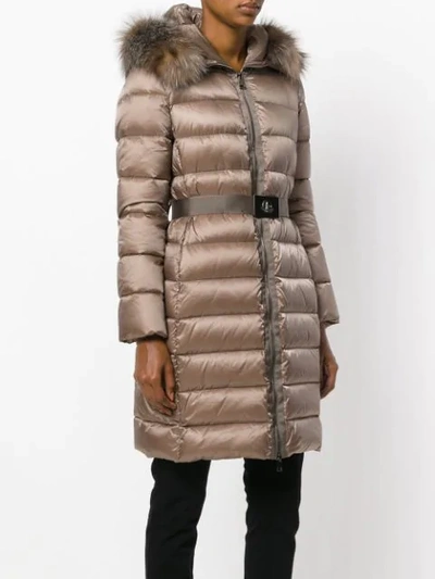 Shop Moncler Tinuviel Coat - Brown