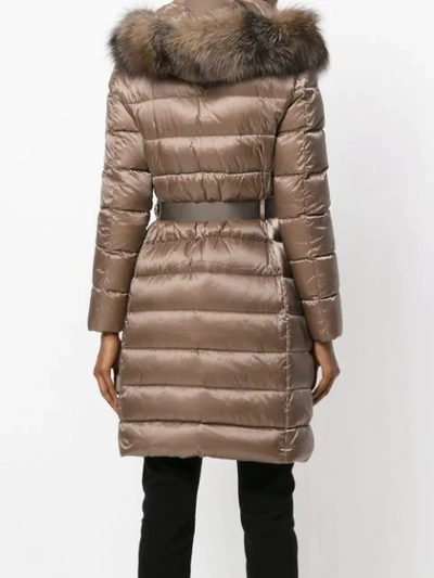 Shop Moncler Tinuviel Coat - Brown