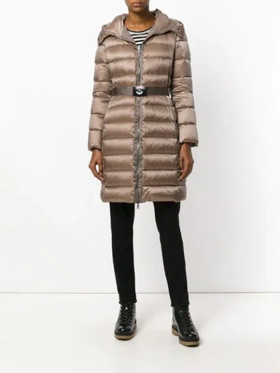 Shop Moncler Tinuviel Coat - Brown