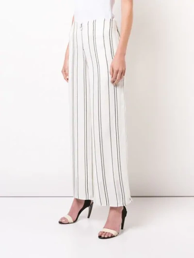 Shop Proenza Schouler Crepe Striped Pants In White