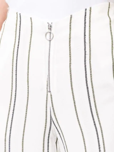 PROENZA SCHOULER 绉纱条纹长裤 - 白色