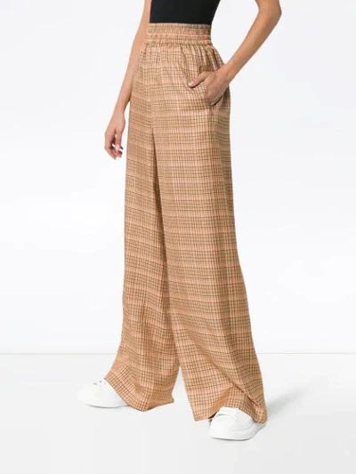 Shop Golden Goose Sophie High-rise Checked Trousers In A1 Light Brown Check